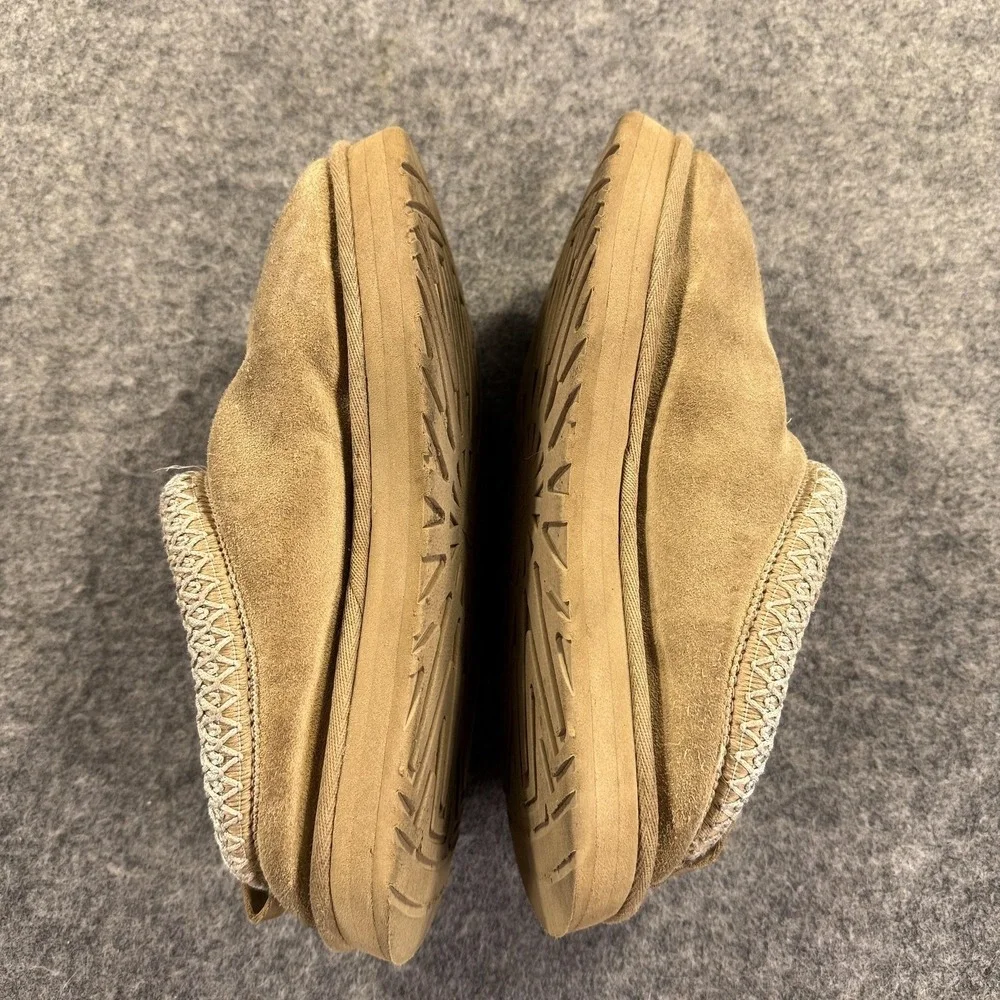 UGG Tasman‎ Slippers Youth 4 Brown Suede Shearling Lined Slip On Indoor Clogs